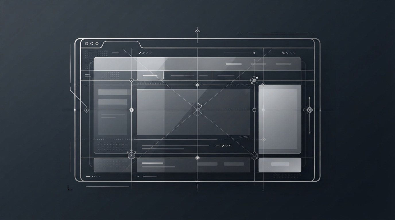 Abstract editorial illustration representing Local SEO Website Design & Development
